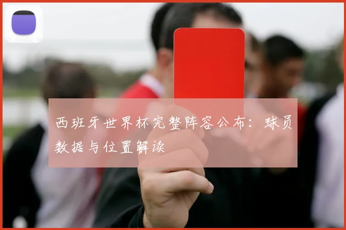 西班牙世界杯完整阵容公布：球员数据与位置解读